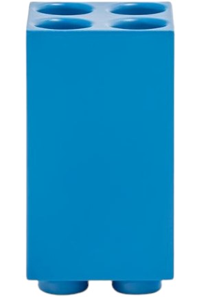 Brik 4 paraplustandaard in blauw met vier gaten