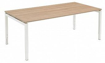 Bureau Qfour 200 x 100 cm, blad op een metalen N-poot onderstel