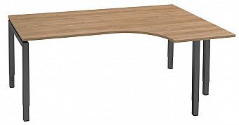Bureau Qfour in wing-vorm 180 x 120 / 80 x 60 cm, linkse uitvoering