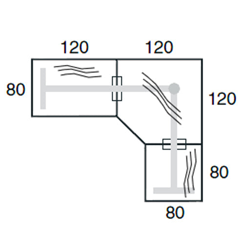 Entrada CAD-combinatie van bovenaf