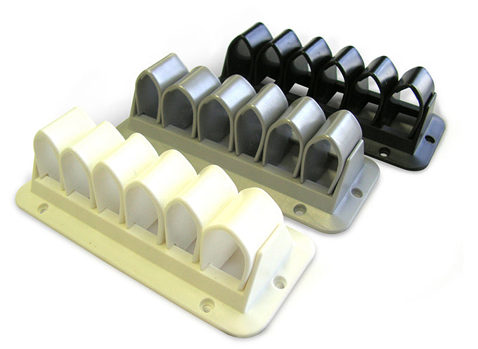 Kabelgrip in wit en zwart met vijf kabelhouders