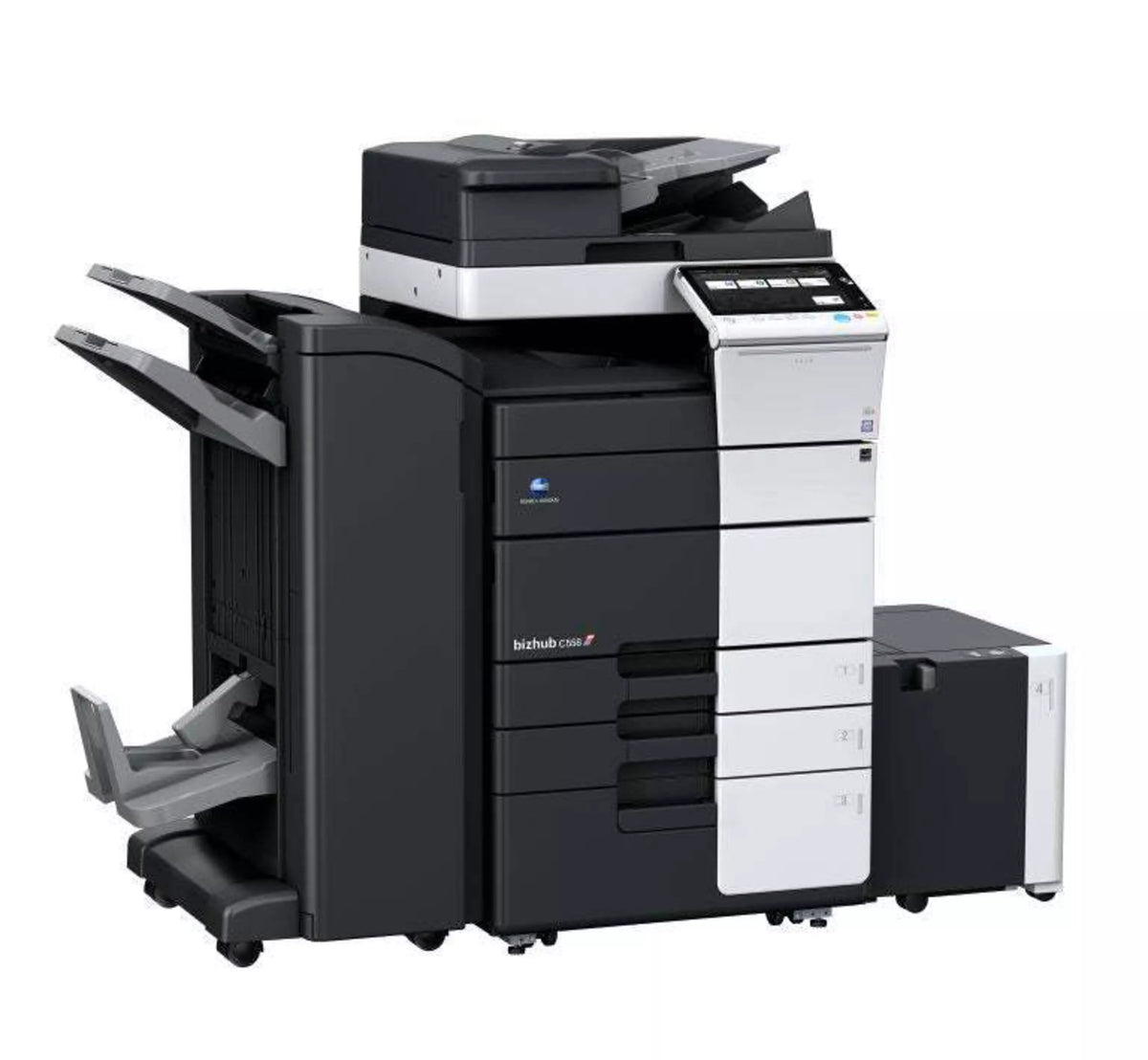 Konica Minolta bizhub C558 kleuren-multifunctional met papierladen en bedieningspaneel