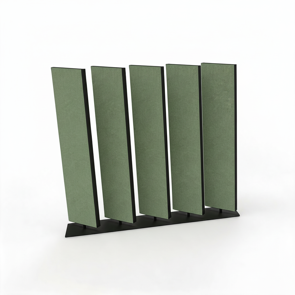 Lamellen divider Large in bosgroen met half gedraaide lamellen