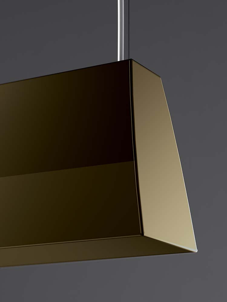 Trapeziumvormige kap in goud