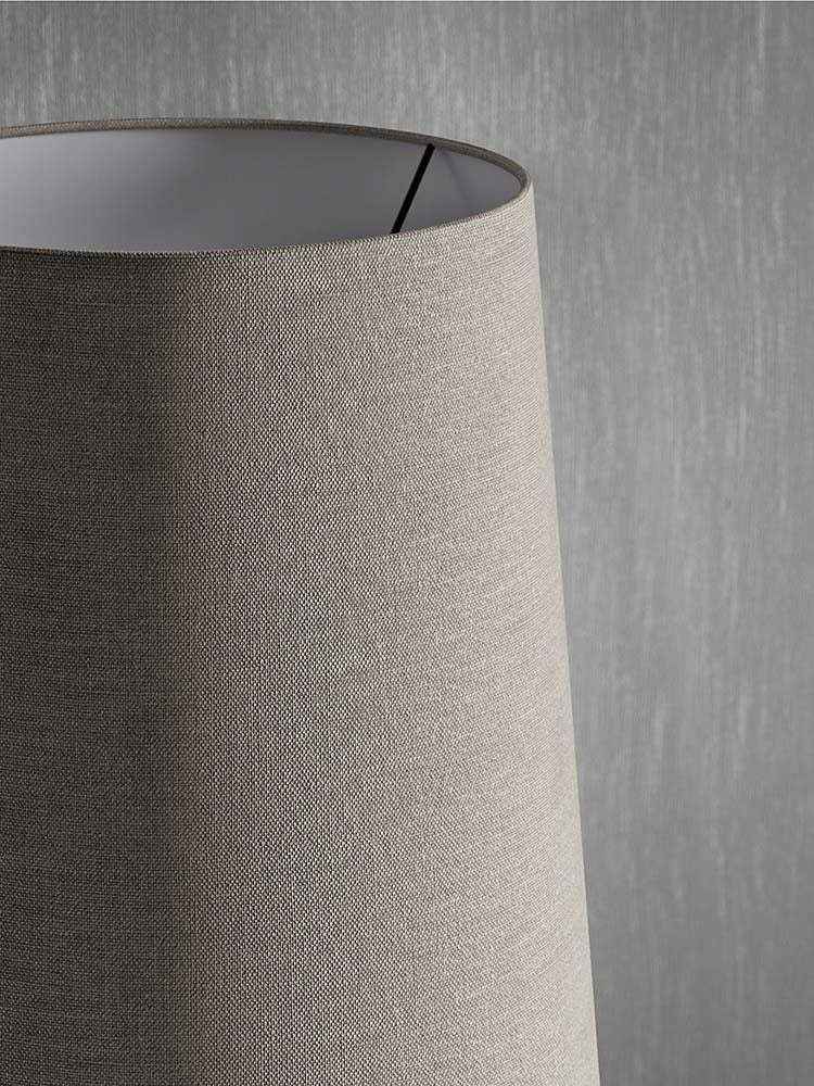 Detail van de kap in natural linen