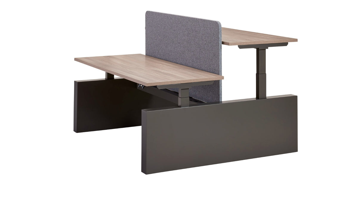 Flex 3+ bench wang met antracietgrijze wangenpoten, een blad verhoogd ingesteld