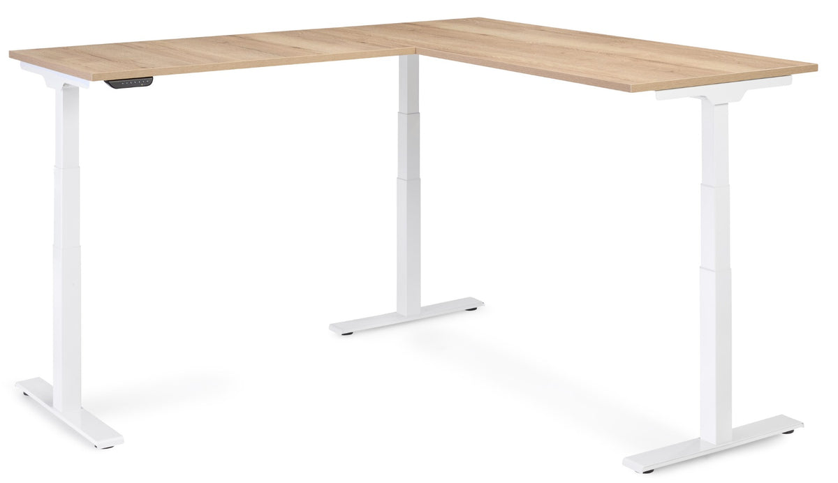 S-Line hoekopstelling met wit frame in een hogere stand