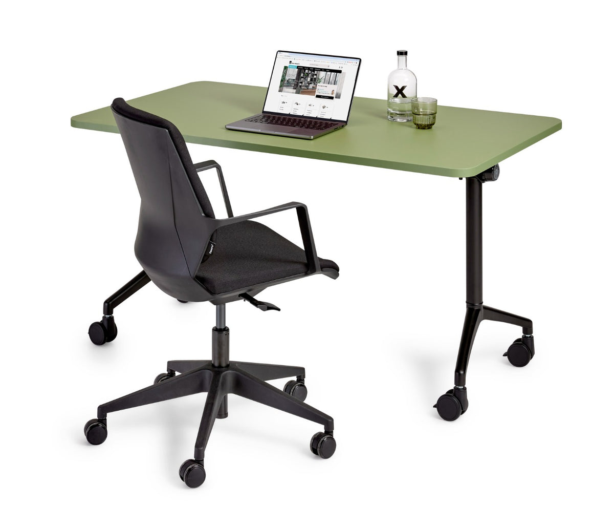 Easy Turn klaptafel met zwart onderstel