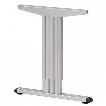 Aluminiumkleurige C-poot van bureau Proton