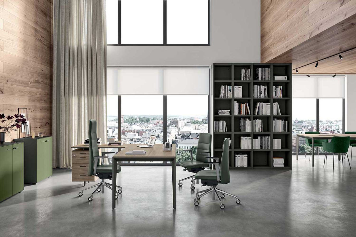 X5 vergadertafel en werkplekken in een loft