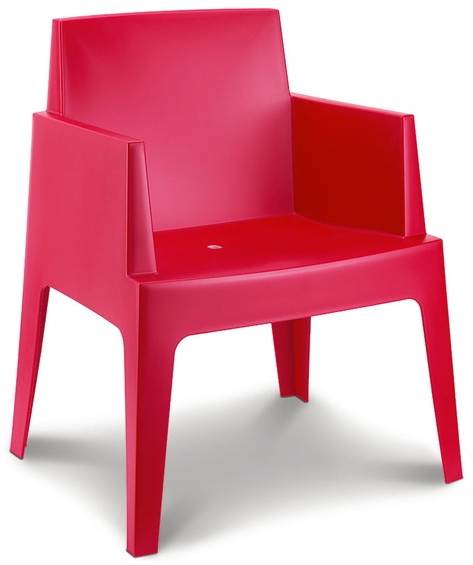 Box kuipstoel in rood