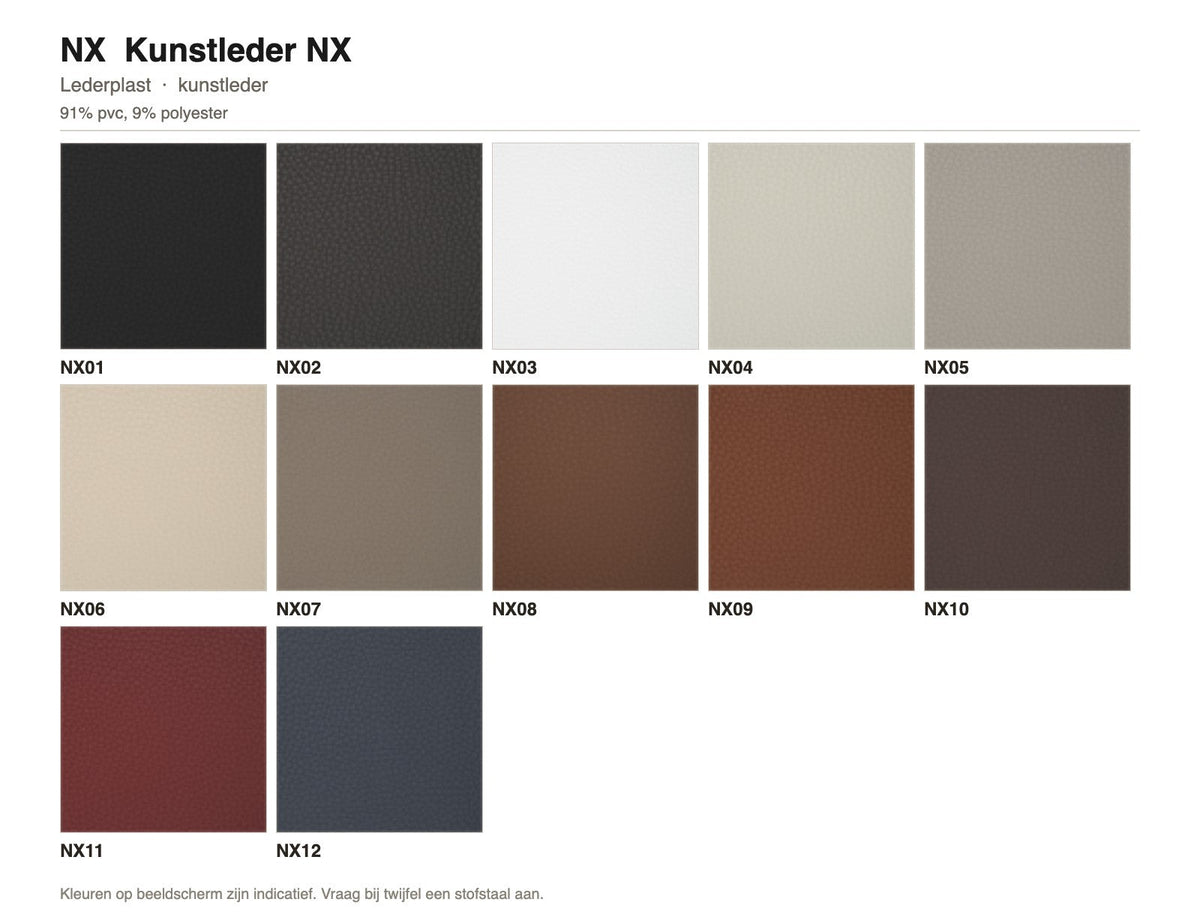 Vega bezoekersstoel, kleurkaart kunstleder NX